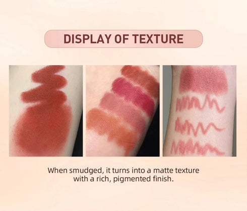 Matte Nude Lipstick Pen – Long-Lasting Waterproof Lip Liner Set