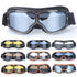 Windproof Retro Motorcycle Glasses - Folding Leather Sunglasses