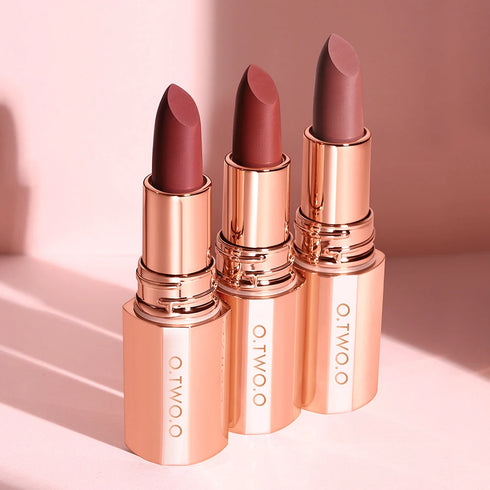 Tube of Matte Lipsticks showcasing its sleek design and rich color.