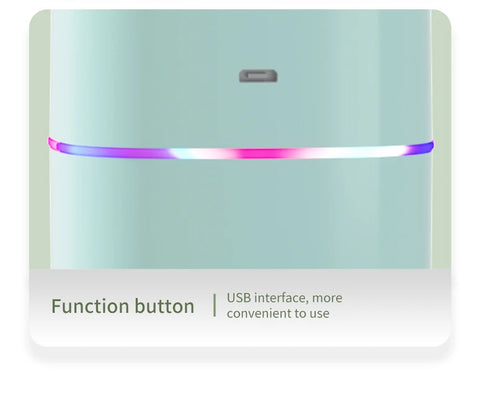 600ml USB Air Humidifier with Double Spray Ports & Essential Oil Diffuser