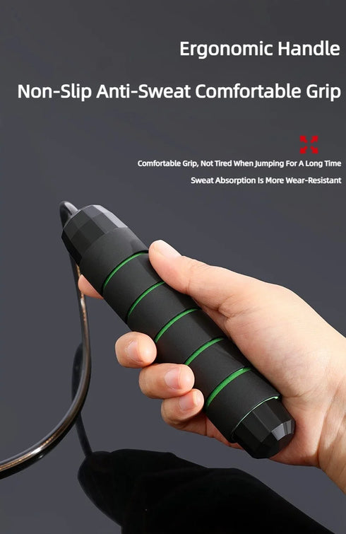 Adjustable Steel Wire Jump Rope - Tangle-Free Fitness & Workout Training