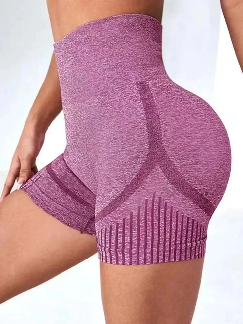 Women's High-Waist Yoga Shorts - Fitness & Workout Running Shorts