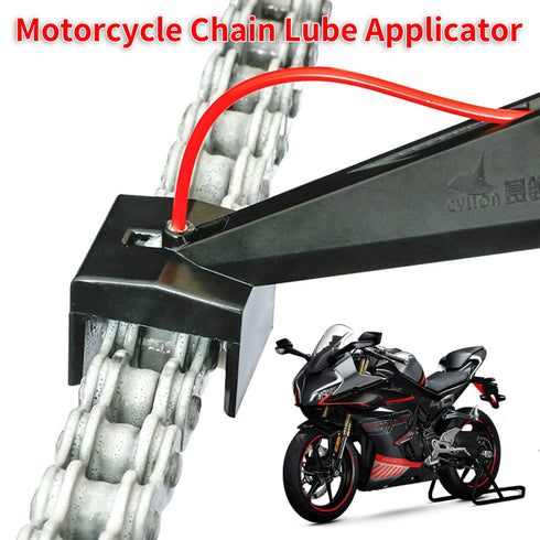Motorcycle Chain Oiler & Cleaner Tool - Mess-Free Chain Wax & Lube Attachment