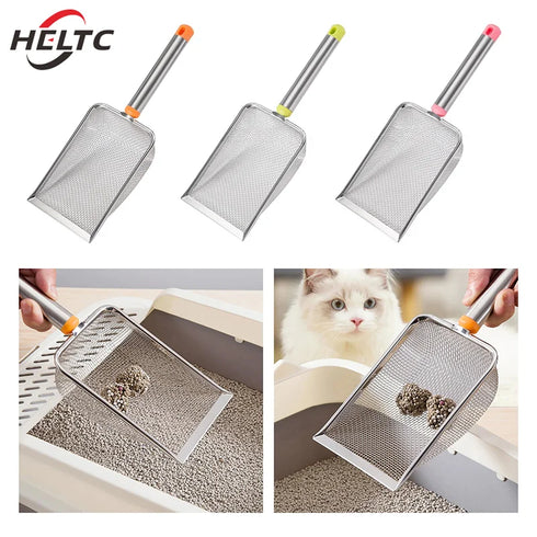 Stainless Steel Cat Litter Scoop - Fine Mesh, Easy to Clean