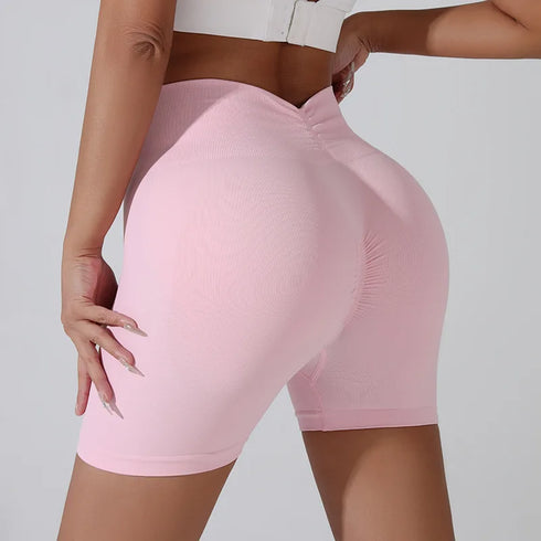 High Waist Peach Hip Lifting Sports Shorts