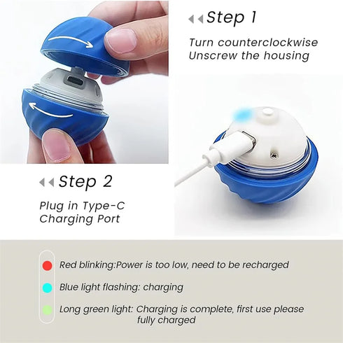 Smart Electronic Dog Toy Ball – USB Rechargeable & Interactive