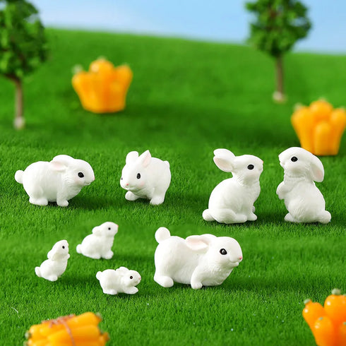 2025 Cute Easter Rabbit Figurine - DIY Fairy Garden Decor