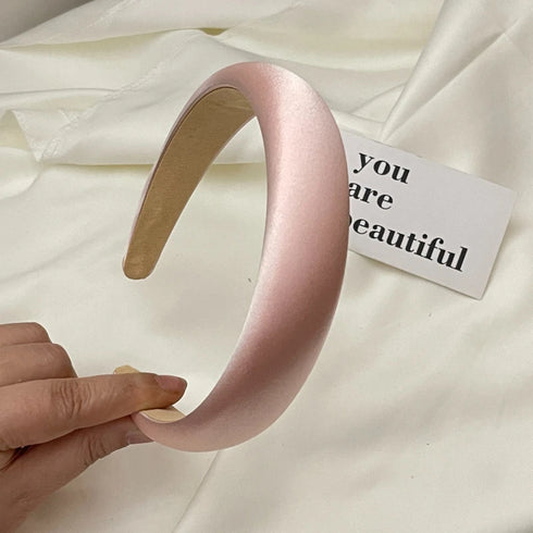 Satin Silk Hairband – Fashionable Hair Accessory for Women & Girls
