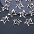 50PCS Y2K Silver Star Hair Clips – Filigree Metal Snap Clips