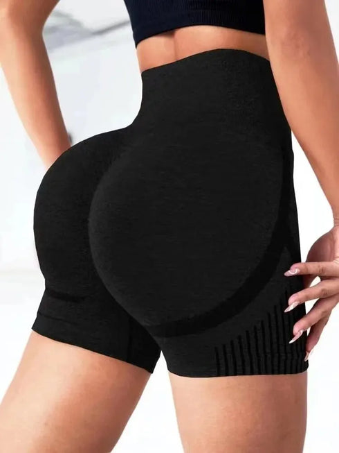 Women's High-Waist Yoga Shorts - Fitness & Workout Running Shorts