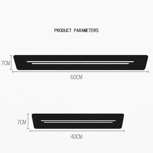 Universal Carbon Fiber Car Door Sill Protector – Durable & Stylish