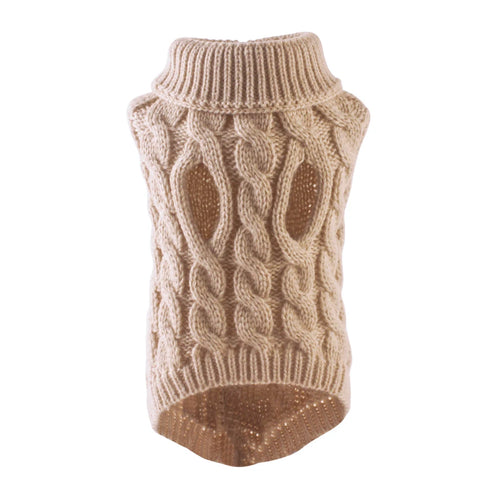 Warm Knitted Dog Sweater - Turtleneck for Small Pets