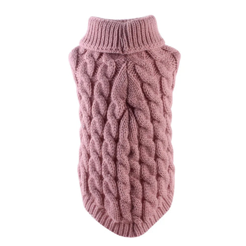 Warm Knitted Dog Sweater - Turtleneck for Small Pets