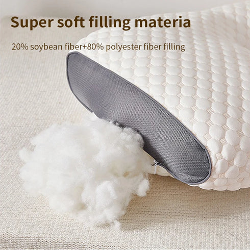 Orthopedic Neck Support Pillow with Soybean Fiber Filling