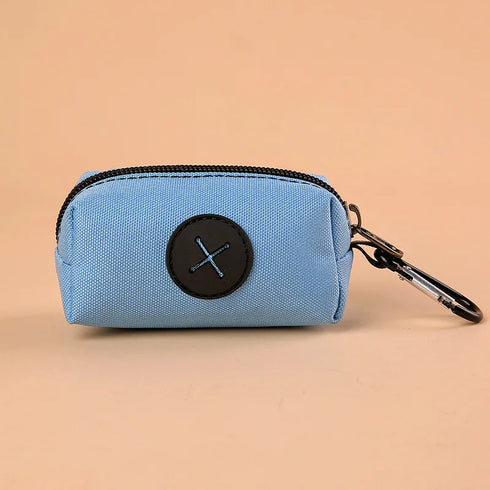 Canvas Dog Poop Bag Holder with Carabiner Clip