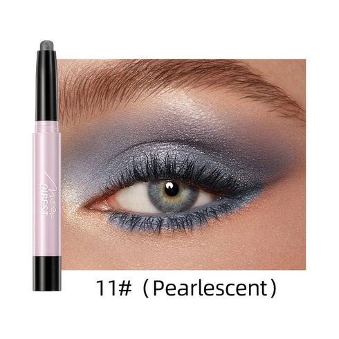 12-Color Pearlescent Eyeshadow & Eyeliner Pencil – Waterproof & Long-Lasting