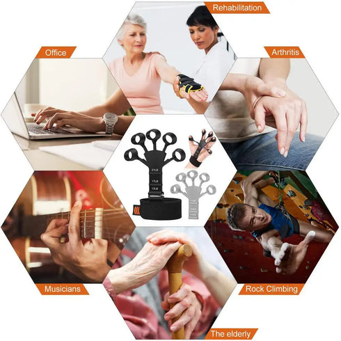 Hand Grip Strengthener & Guitar Finger Trainer