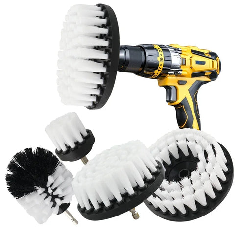 Brush Attachment Set for Power Scrubber - 2/3.5/4/5'' Cleaning Kit with Extender