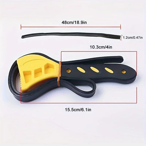 6-inch Adjustable Belt Wrench Oil Filter Puller Strap Spanner