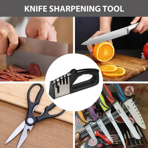 4-Segment Multifunctional Knife Sharpener - Portable & Non-slip