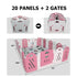 Panel Foldable Baby Playpen w/ Safety Lock Gate
