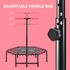 Pink Trampoline for Adults w/ LED Lights & Handle
