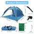 4-6 Person Beach Tent Canopy w/ 3 Doors & UPF50