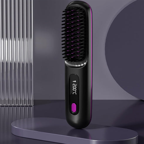 Portable Cordless Hair Straightening Brush