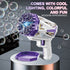 Purple 60-Hole Automatic Bubble Gun