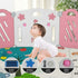 Panel Foldable Baby Playpen w/ Safety Lock Gate