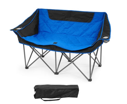 Oversized Outdoor Reclining Camping Chair w/ Cup Holder