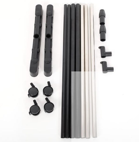 Black Sole Pole Telescopic Single Pole Shoe Rack & Drying Rack