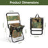 Foldable Fishing Chair w/ Backrest & Built-In Cooler Bag