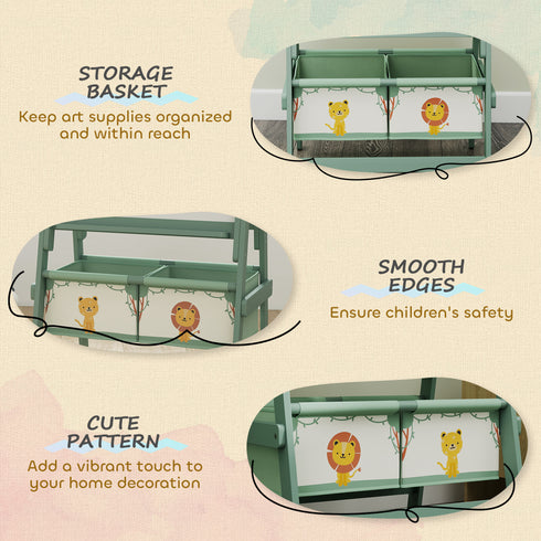 Double-Sided Art Easel w/ Paper Roll & Storage