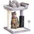Small 4-in-1 Cat Tree Tower w/ Self-Groomer & Sisal Post