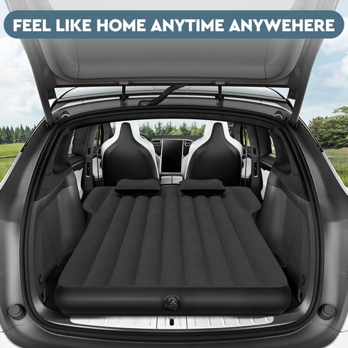 Inflatable Camping Bed Air Mattress (SUV Travel) w/ Pump & Pillows
