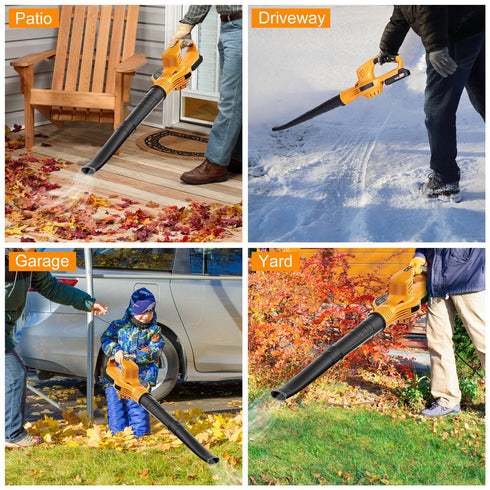 Cordless Leaf Blower w/ 2 Batteries