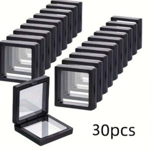 30 Pcs PE Film Floating Display Jewelry Boxes