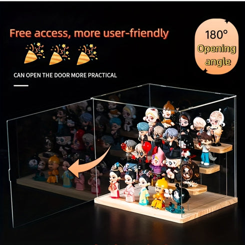 Box Storage Box w/ Adjustable Partitions & Transparent Display