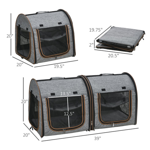 Portable Soft-Sided Cat Carrier w/ Divider