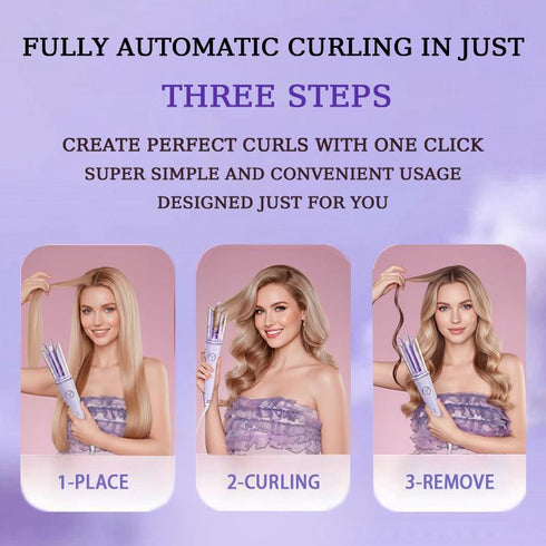 Automatic Curling Iron w/ Negative Ion Tech - Anti-Scald Big Curls