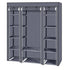 Portable Clothes Closet Wardrobe Storage Organizer w/ Non-Woven Cover