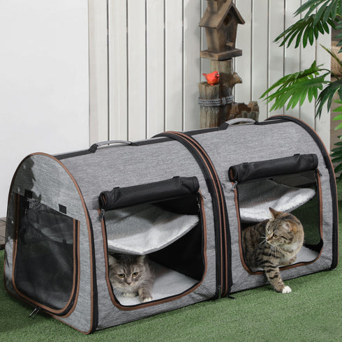 Portable Soft-Sided Cat Carrier w/ Divider