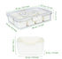 Split Service Tray w/ 8 Compartments for Snacks