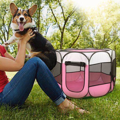 Portable Foldable Pet Tent & Exercise Pen
