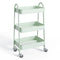 3-Tier Small Rolling Storage Cart w/ Locking Wheels & Metal Construction