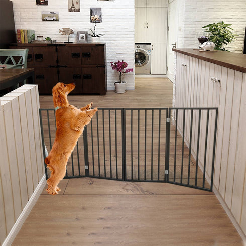 Folding Pet Gate for Doorways, Stairs, and House-Standing