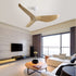 Modern ABS Ceiling Fan w/ Three Parasol Blades & Light