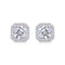 Heart Rose Moissanite Stud Earrings