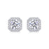 Heart Rose Moissanite Stud Earrings